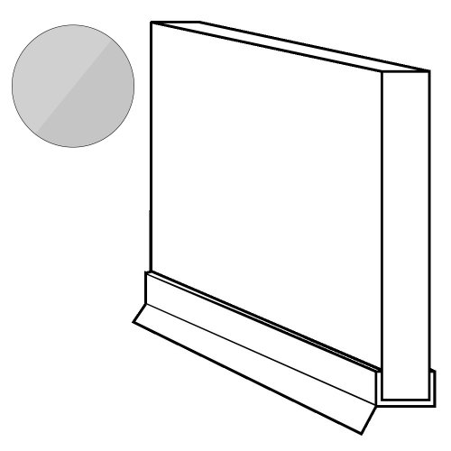 150 x 2600mm Aluminium Plinth (with seal)