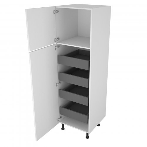 400mm Type 4 Larder Pull Out Tall Unit with 4 Internal Drawers Left Hand - (Self Assembly)