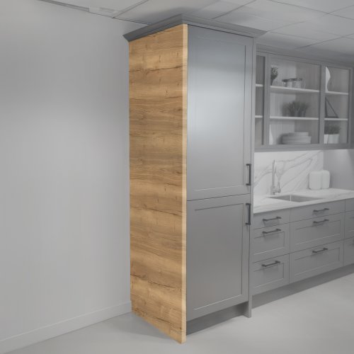 New England Oak End Support Panel - 2400 x 670 x 18mm