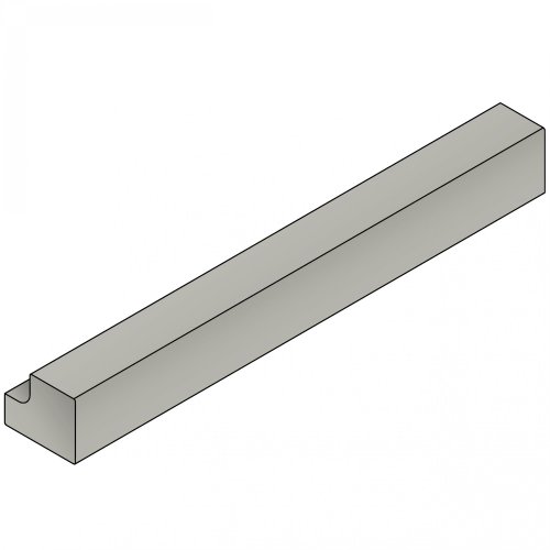 Sovereign Light Grey Square Section Cornice / Pelmet / Pilaster 3600mm (H - 36mm)